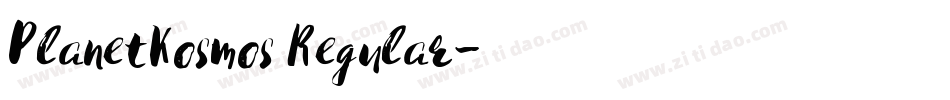 PlanetKosmos Regular字体转换